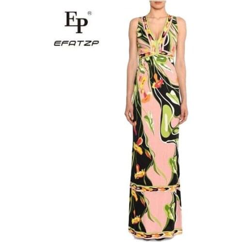 EFATZP New Womens Fashion Sleeveless vest Slender Elastic Knitted silk jersey dress
