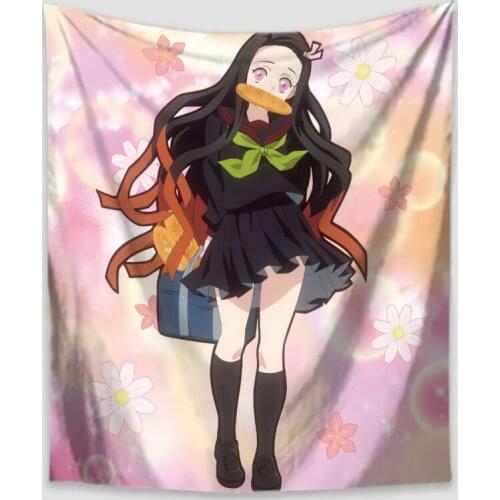 Cartoon character tapestry, digital printing wall cloth, living room and bedroom home decoration background wall cloth