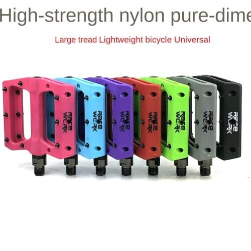 Mountain Bike Bicycle Nylon Fiber Peilin Pedal Dead Fly Bearing Pedal Non-Slip Pedal
