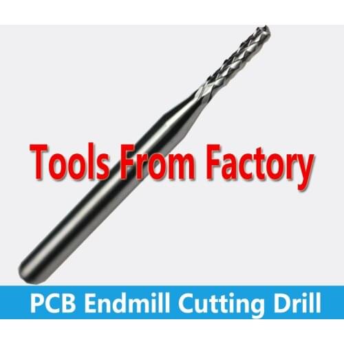 HUHAO Carbide PCB CNC Engraving Bits Carbide End Milling Cutter cutting Drill Hole endmill