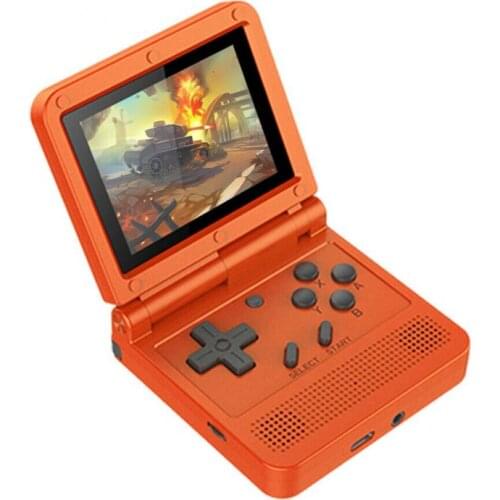 V90 Flip Retro Game Console 3.0inch IPS Screen 64Bit Open Source Linux System Built In PS1 Emulators Handheld Game Player
