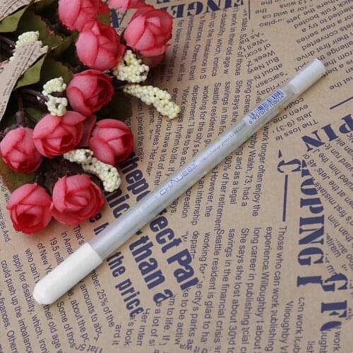 1PC White Hook Liner Pens Signature Marker Black Paper Highlighter Reviser 0.8mm Drop shipping