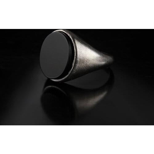 925 Sterling Silver Ring for Men Tumbled Antique Model Onyx Stone Vintage Gift Mens Rings All Size Women Turkish Fashion Jewelry