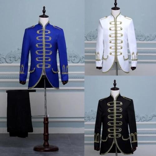 Royal men blazer designs masculino homme terno stage costumes for singers men tuxedo blazer dance clothes jacket style dress
