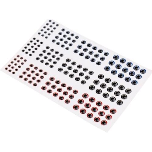 Lots 183 Pcs Fishing Lure Eyes Holographic Eyes 3mm 4mm 5mm 6mm Red Blue Black Fishing Accessories Dropshipping