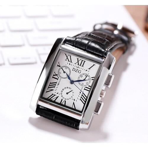 Korean version of fashion simple leisure atmosphere trend watch ultra-thin quartz watch square dial