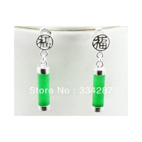 Mujer wedding Gift word Love 925 bless happiness green purple gem white shell black stone earring for women jewelry