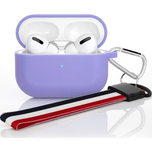 1pc Pure color Silicone Case For Airpods Pro Case Protective Cover Bluetooth Earphone soft Cover Earphone Case Charging Bag Box