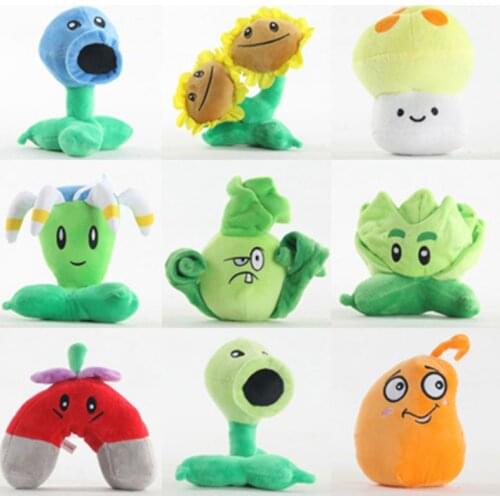 9pcs/lot Plants vs Zombies Stuffed Plush Toys Doll Plants vs Zombies PVZ Plants Plush Soft Toy for Kids Children Gift