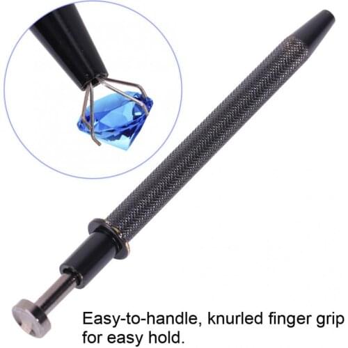 Professional 4 Prong Diamond Tweezers Rhinestone Bead Gem Pick-Up Holder Tool Catcher Grabber Jewelry Making Tools for Jewellery