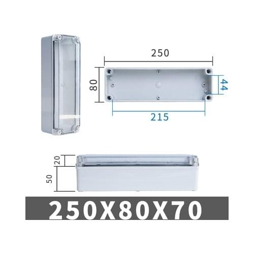 250*80*70 transparent waterproof junction box
