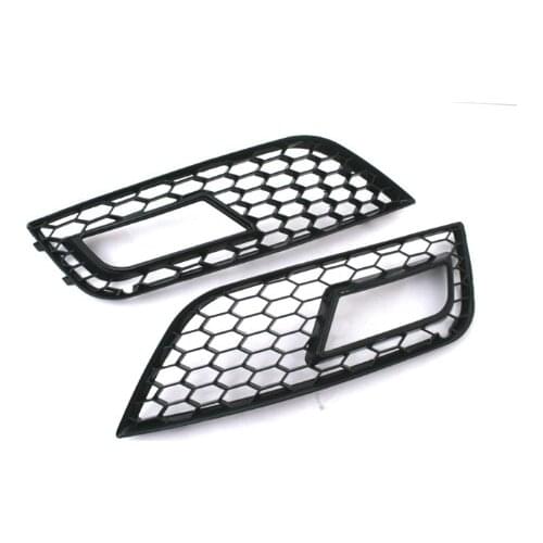 RS Style Honeycomb Vented Black Fog Light Grille for audi A4 B8