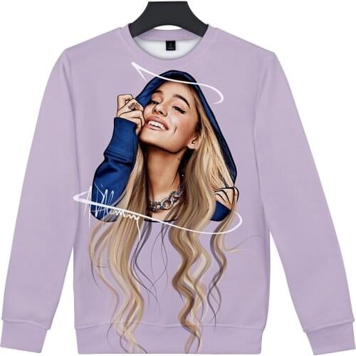 2020 Ariana Grande 3D Printed O-Neck Sweatshirts Women/Men Fashion Long Sleeve Sweatshirts Hot Sale Casual Streetwear Clothes