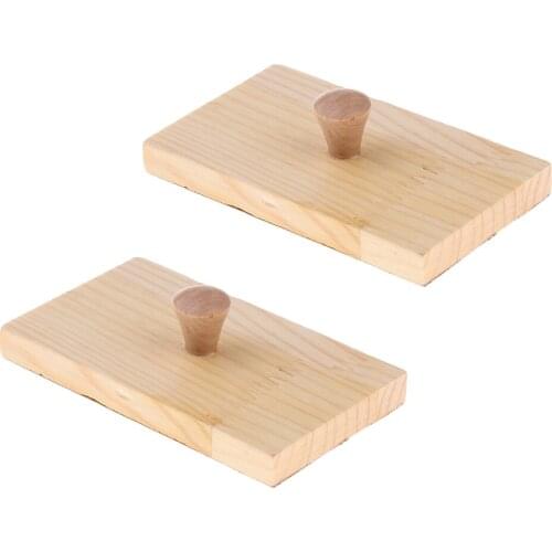 Finest 2 Pieces Wood Sandboards Windboard Toys for Kids Baby Music Learning 12.5x7x1cm