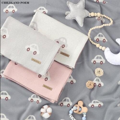 Knitted Baby Blanket Newborn Baby Swaddle Wrap Blankets Inbakeren Super Soft Infant Toddler Baby Stroller Bedding Crib Blanket