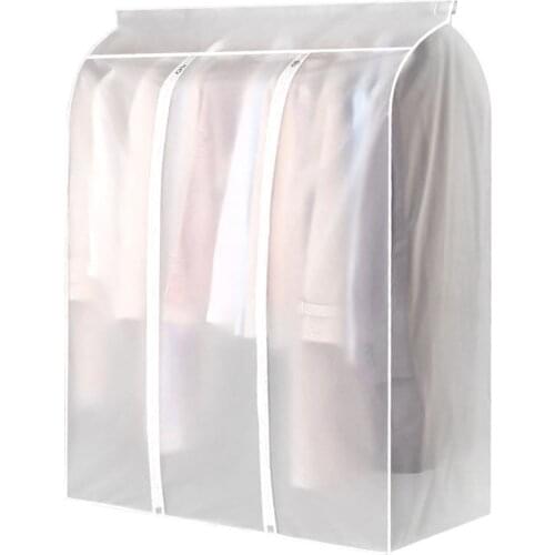 Garment Clothes Cover Protector Hanging Garment Storage Bag Translucent Dustproof Waterproof Hanging Storage Bag