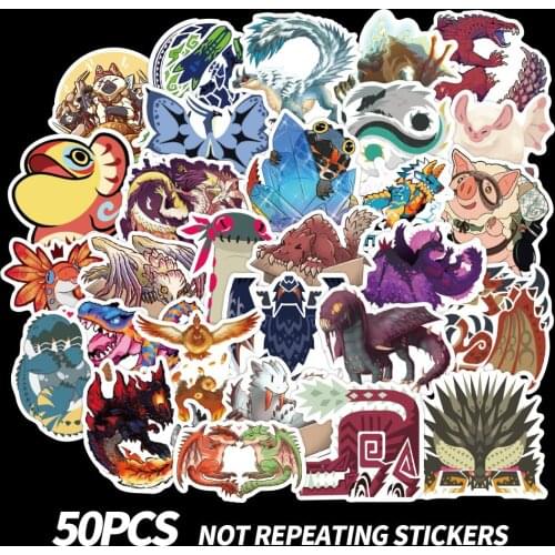 10/50PCS Japanese Game Monster Hunter Stickers DIY Snowboard Laptop Luggage Fridge Guitar Waterproof Graffiti Fun Sticker
