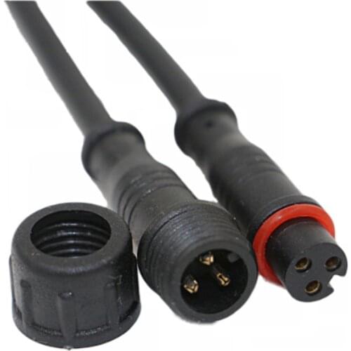 10Pairs 3 Pin 3 Core Male Female Plug LED Connector Waterproof IP67 with 20cm Cable for 5V 12V WS2812B LED Pixel String Light
