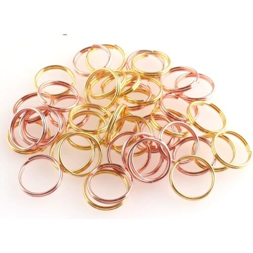 12mm Key Ring Iron Key Chain Gold/Rose Gold Jump Ring Replacement DIY accessories Jewelry Purse Bag Earring Necklace Hardware