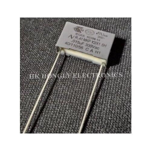 30PCS R41 R.41 MKP Y2/X1 SH 0.015UF 0.022UF 15nF 22nF 153 223 300VAC P=15MM FILM CAPACITOR