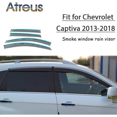 Atreus 1set ABS For 2018 2017 2016 2015-2013 Chevrolet Captiva Accessories Car Vent Sun Deflectors Guard Smoke Window Rain Visor