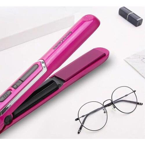 Auto Rotating Ceramic Hair Curler Wireless Usb Charging Hair Straightener Mini Electric Curl Straight Dual Use with Charger