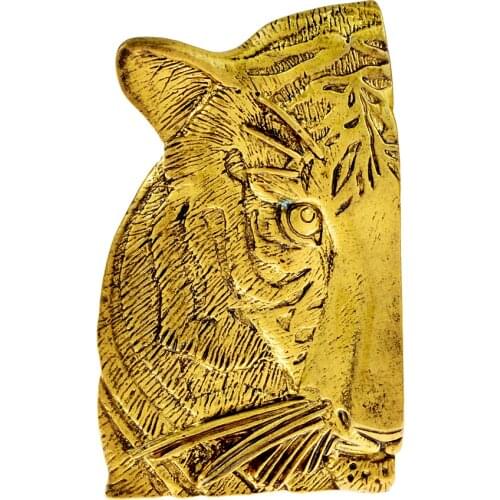 CINDY XIANG Cute Half Tiger Face Brooches Vivid Lovely Animal Leopard Head Brooch Pins Alloy Jewelry For Friends Christmas Gifts