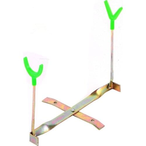 Fishing Rod Holder Dual Head Ice Fishing Rod Holder Winter Fishing Foldable Pole Rest Support Stand Fishing Tackle Accessories