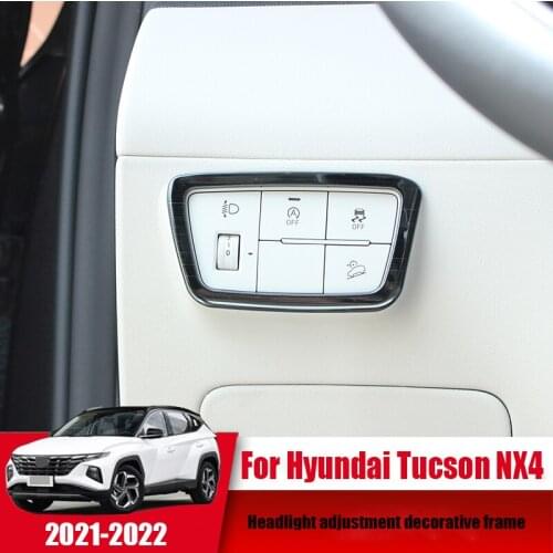 For Hyundai Tucson NX42021 2022 headlight adjustment decorative frame patch modified stickers beautiful atmosphere