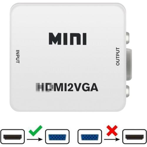 HDMI-compatible to VGA Converter Portable HD2VGA Video Box Audio Adapter 1080P For Notebook PC HDTV Projector TV