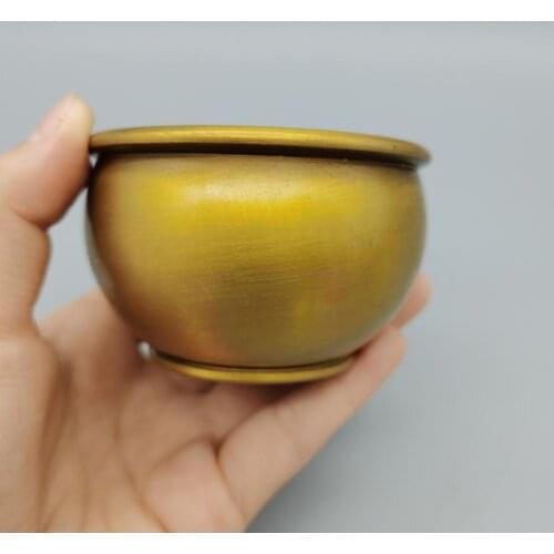 Chinese Collectibles brass copper Small water tank home decor metal crafts Ornaments