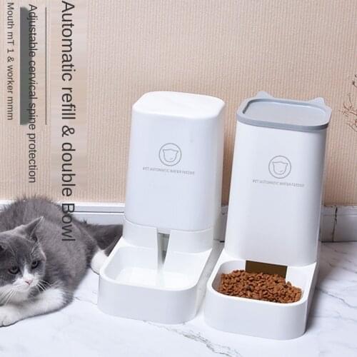 3.8L Large Dog Cat Feeders Water Dispenser Fountain Bottle Set Plastic Automatic Pet Feeding Drinker Water Bowl Pet Supply