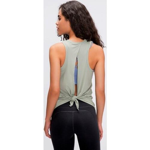 Summer New Nude Skin Binding Beauty Back Loose Tops Gym Running Workout Breathable Sleeveless Fitness Sports Yoga Vest S2027