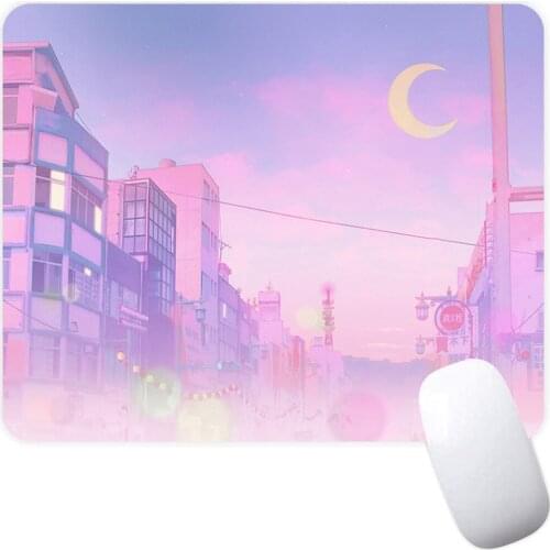 Small Gaming Mouse Pad Computer Mousepad PC Gamer Mouse Mat Laptop Mausepad Anime Moon Landscape Carpet Keyboard Mat Desk Pad