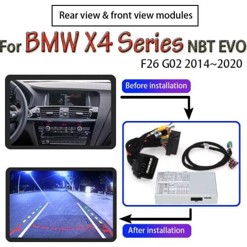 Front Rear Camera Module For BMW X4 F26 G02 2014~2020 NBT EVO Interface Original Car Screen Display Upgrade Parking CAM Decoder
