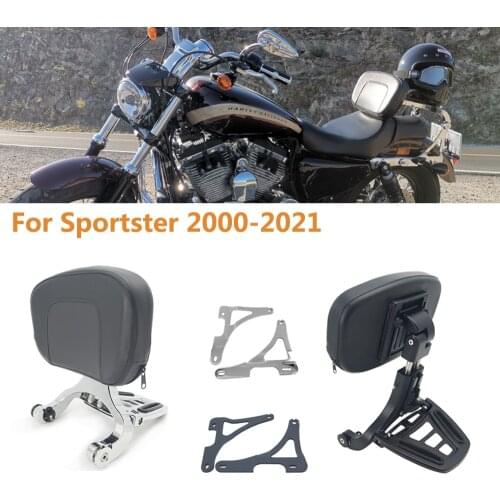 Motorcycle Multi-Purpose Driver & Passenger Backrest For Harley model Sportster XL 883 XL 1200 2000-2020