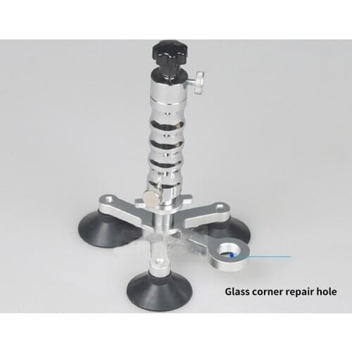 Auto glass repair tool set, front windshield cracked and damaged bulls eye, resin liquid drill bit glue injection device