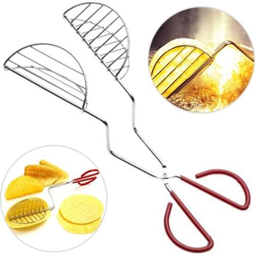 New Taco Shell Maker Press Tortilla Fryer Tongs Plated Steel Kitchen Tools Creative Food Clip Durable Kitchen Baking Pastry Tool