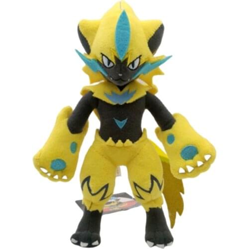 Pokemon Plush 25cm Electric Type Zeraora Plush Toys Cute Animal Soft Stuffed Toys Dolls for Children Kids Birthday Xmas Gifts