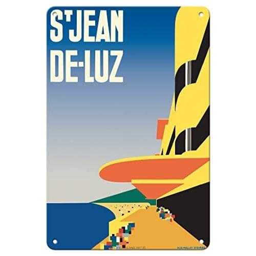 Saint-Jean-de-Luz, France - Basque Country by Gert Sellheim c.1928- Metal Sign