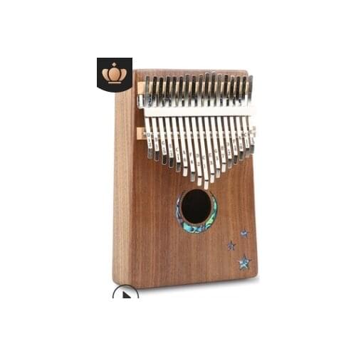 Walnut veneer Thumb piano Kalimba 17-tone finger piano beginners entry portable musical instrument kalimba finger piano Moon