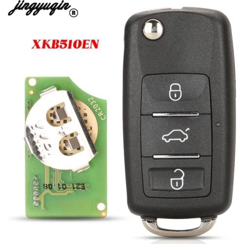 Jingyuqin XKB510EN VVDI Universal Remote Car Key 3 Buttons Xhorse For B5 Type English Version No Transpponder Chip