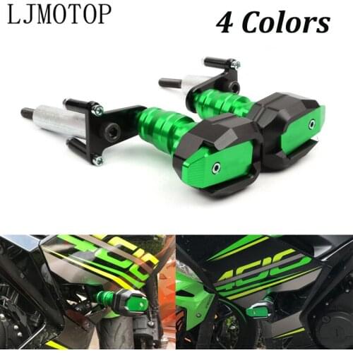 High Quality Motorcycle Crash Protector CNC Engine Cover Frame Sliders 2018 2019 for KAWASAKI Ninja 400 Z400 Falling Protection