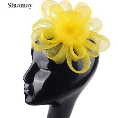 Nice Tulle Mesh Wedding Hair Accessories Bride Women Fascinator Headwear Hair Pin For Ladies Elegant Headwear Flower Handmade