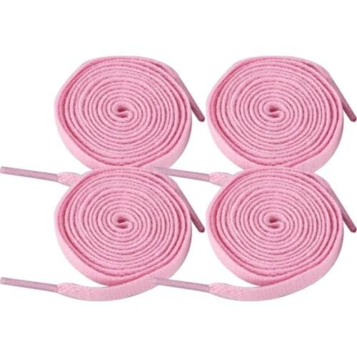 Woman Pink Flat Shoelaces Trainer Sport Boot Shoe Laces 2 Pairs
