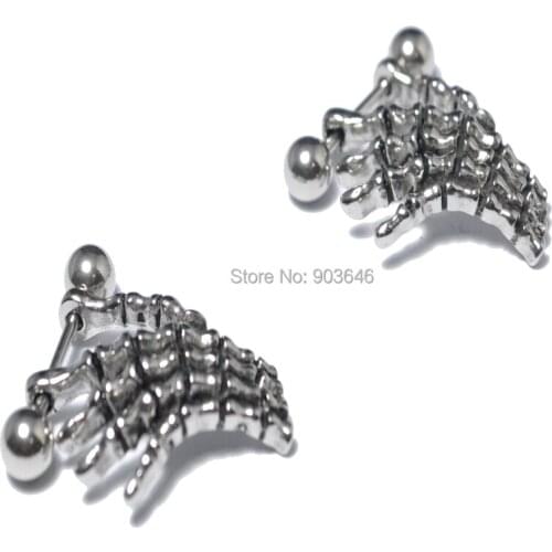 10PCS Free Shippment Silver PUNK EMO Style Body Jewelry- Nipple Ring Breast Piercing