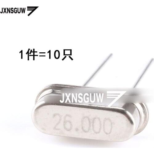 10PCS crystal 26MHz 20ppm 20PF 49S type passive crystal oscillator 26M
