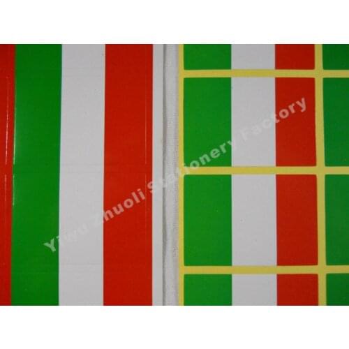 50 sheets/lot ) Italy Flag Stickers Free Shipping Paper