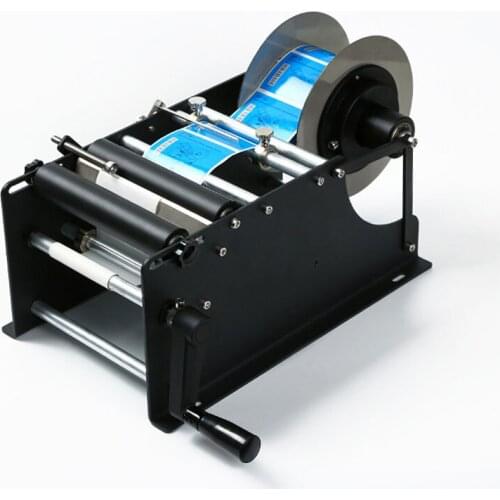 76MM Manual Round Bottle Labeling Machine With Handle Bottle Labeler Label Applicator Metal Bottle Packing Machine