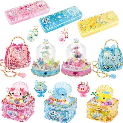 DIY Handmade Puzzle Child toy balala little magic fairy jewelry box handmade materials Toys Pretend Play House Kids Birthday Gif
